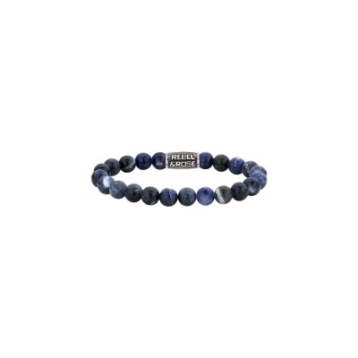 Bracelet Rebel & Rose Stones only en sodalite bleue, taille M