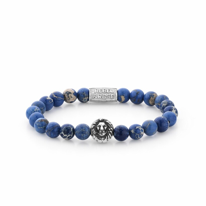 Bracelet Rebel & Rose Universe Blue - argenté en jaspe