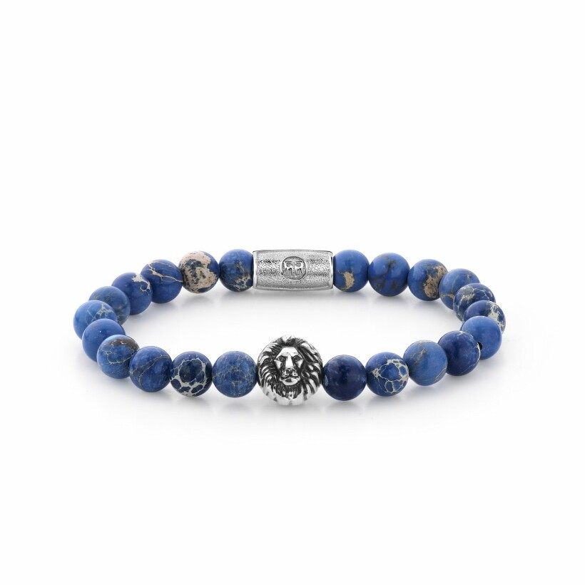 Bracelet Rebel & Rose Universe Blue - argenté en jaspe