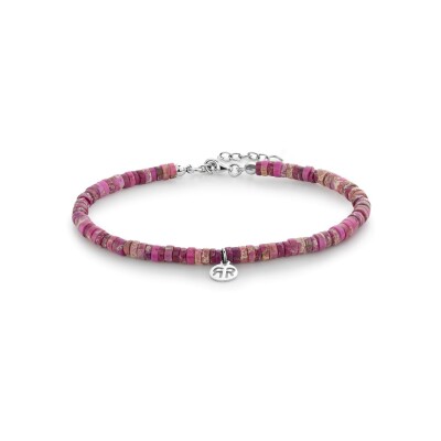 Chaîne de cheville Anklets en pierre de tophus rose