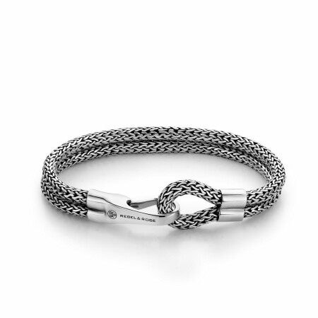 Bracelet Rebel & Rose Double Hooked en argent