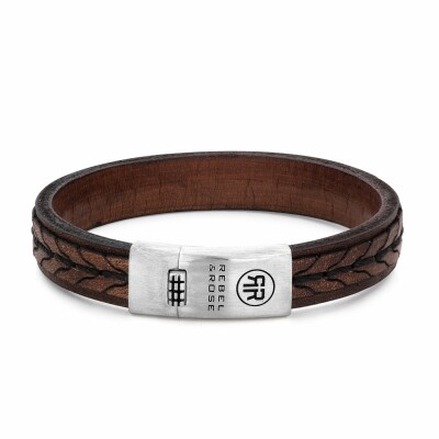 Bracelet Rebel & Rose 2 Stranded 925 Earth en cuir