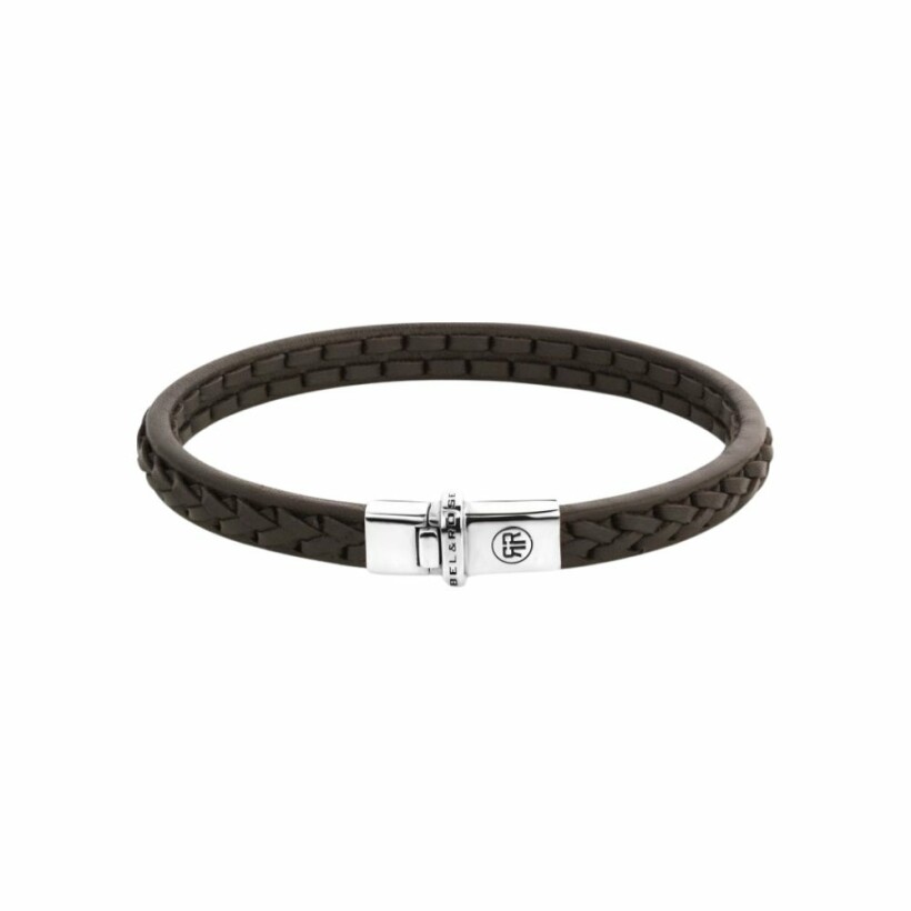 Bracelet Rebel & Rose Absolutely Leather Single Stranded Brown en cuir