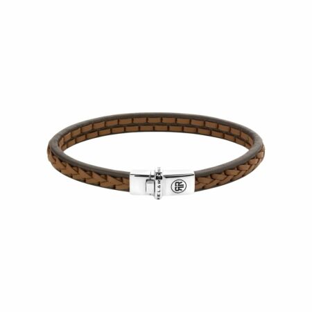 Bracelet Rebel & Rose Absolutely Leather Single Stranded Brown Cognac en cuir