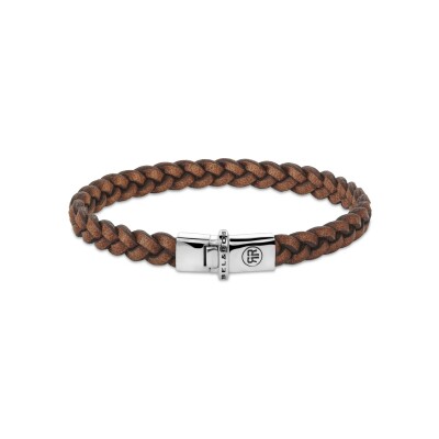 Bracelet Rebel & Rose Absolutely Leather en cuir et argent, taille M