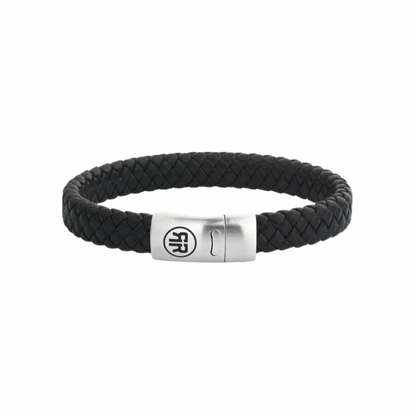 Bracelet Rebel & Rose Full Metal  Braided Black Matt