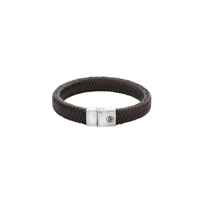 Bracelet Rebel & Rose Full Metal Leather en cuir et acier, taille M