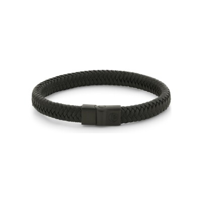 Bracelet Rebel & Rose Full Metal Leather en cuir et acier, taille M