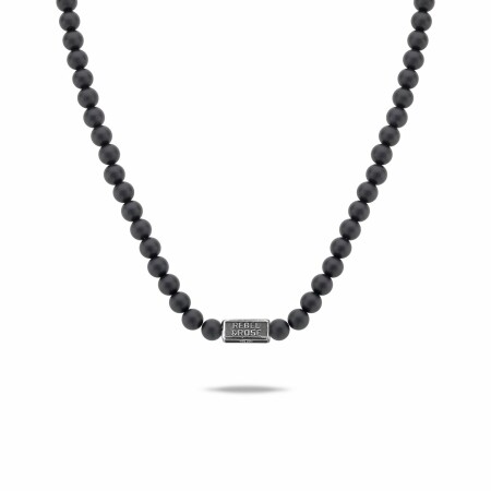 Collier Rebel & Rose Necklace Mad Panther - 6mm en onyx