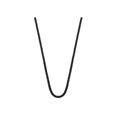 Collier Rebel & Rose Necklaces en cuir et argent, taille 70cm