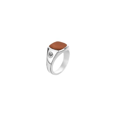 Bague Rebel & Rose Silver Signet Rings en argent, taille 60