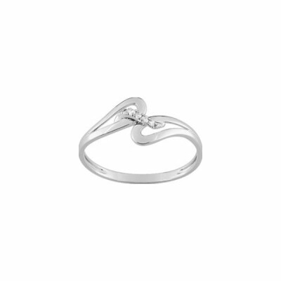 Bague en or blanc et diamants de 0.025ct