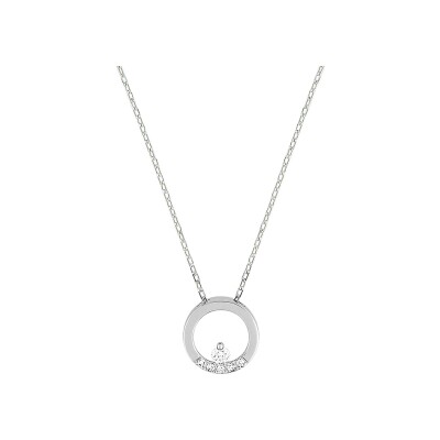 Collier en or blanc et diamant 0.065ct