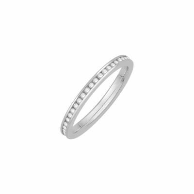 Alliance en or blanc et diamants de 0.28ct