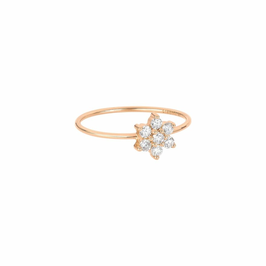 Bague Ginette NY STAR en or rose et diamants