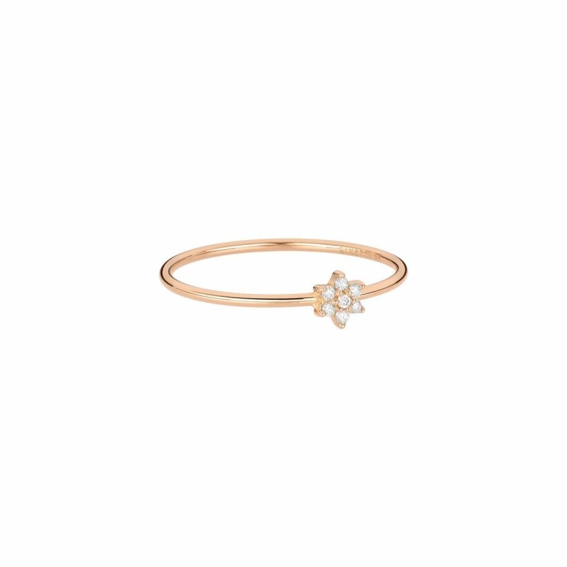 Ginette NY MINI STAR ring, rose gold and diamonds