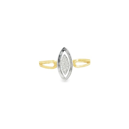 Bague en or blanc, or jaune et diamants