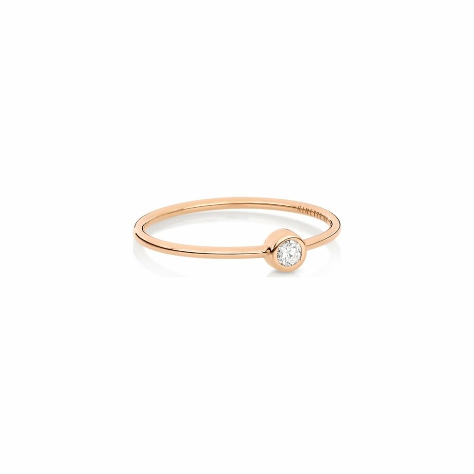 Bague GINETTE NY CIRCLES en or rose et diamant