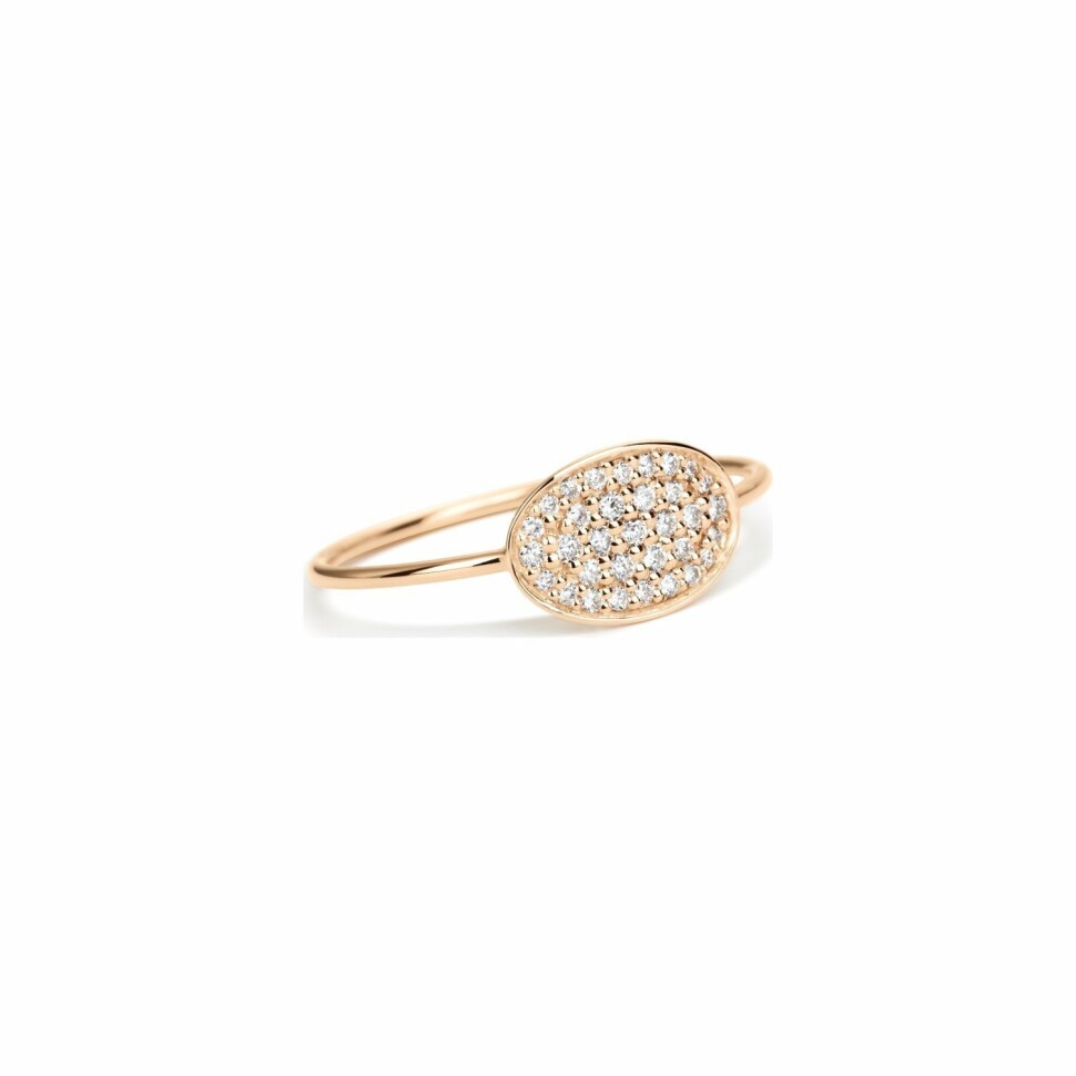 Bague GINETTE NY DIAMOND SEQUINS en or rose et diamants