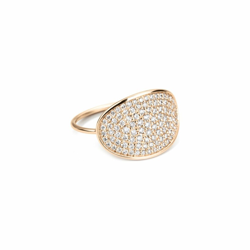 GINETTE NY DIAMONDS SEQUINS ring, rose gold and diamonds