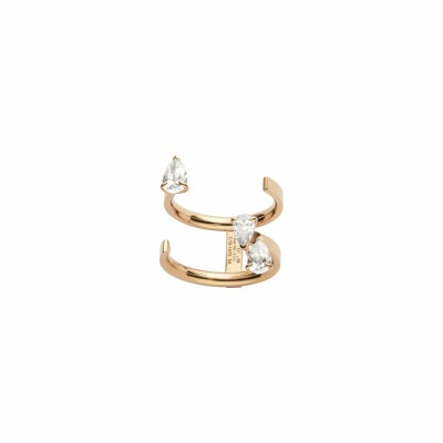 Repossi ring in rose gold and diamonds