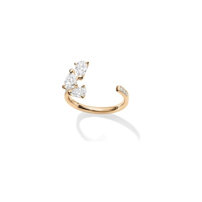 Bague Repossi Serti sur Vide en or rose et diamants