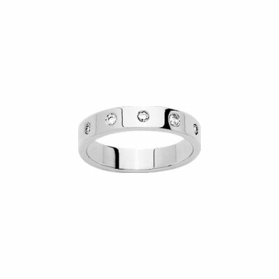 Alliance en or blanc et diamants de 0.10ct