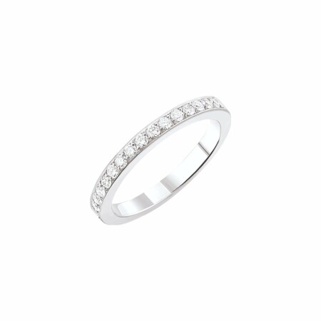 Alliance demi-tour en or blanc et diamants de 0.20ct