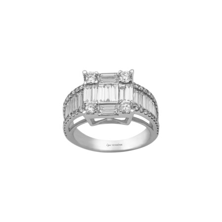 Bague en or blanc et diamants de 2.30cts