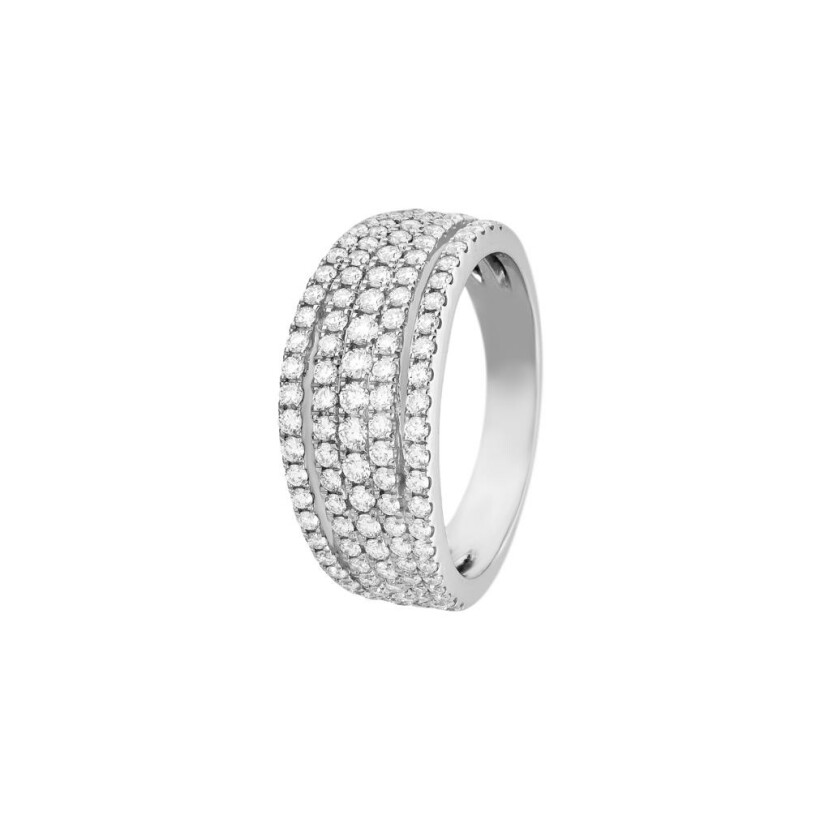 Bague Ruban en or blanc et diamants