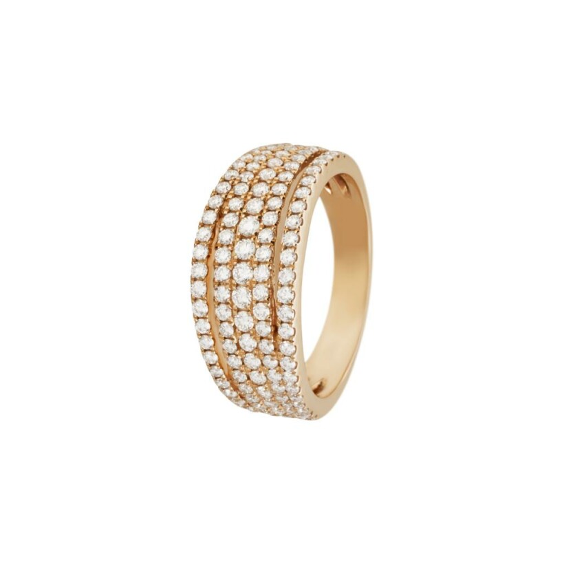 Bague Ruban en or rose et diamants