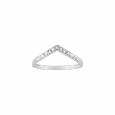 Bague en or blanc et diamants de 0.06ct