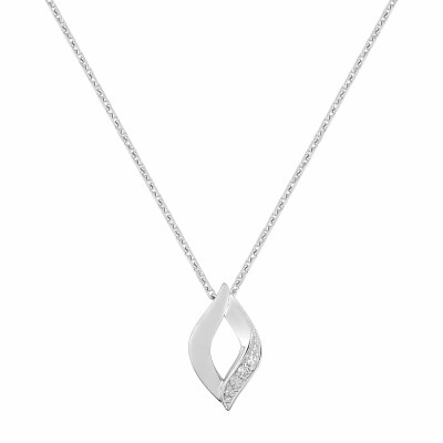 Collier en or blanc et diamants de 0.01ct