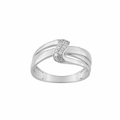 Bague en or blanc et diamants de 0.036ct