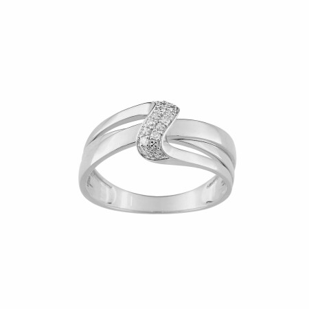 Bague en or blanc et diamants de 0.036ct