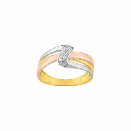 Bague en or jaune et diamants de 0.036ct