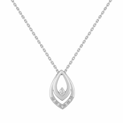 Collier en or blanc et diamants de 0.065ct