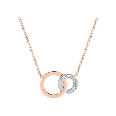 Collier en or rose et diamant 0.032ct