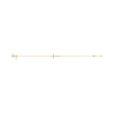 Bracelet en or jaune et diamant 0.04ct