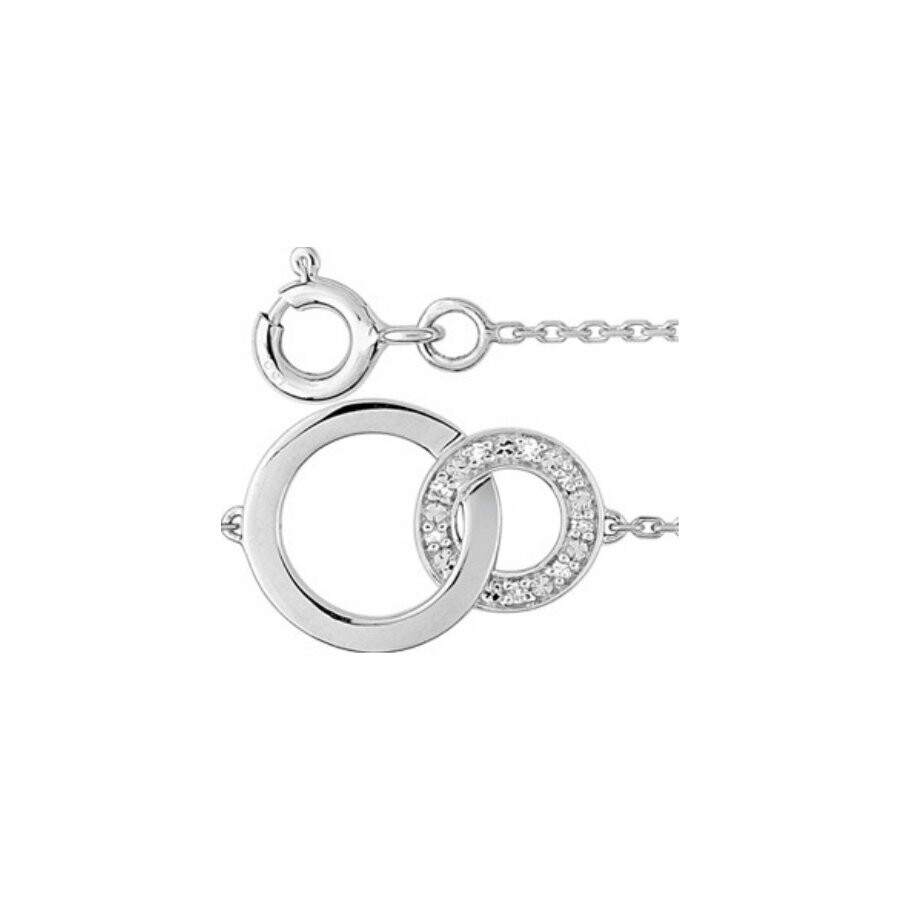 Bracelet en or blanc et diamants de 0.032ct