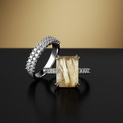 Rutilated Quarts and Diamond rings