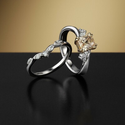 Sapphire and Diamond rings