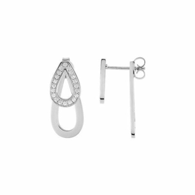 Boucles d'oreilles en argent et oxyde de zirconium