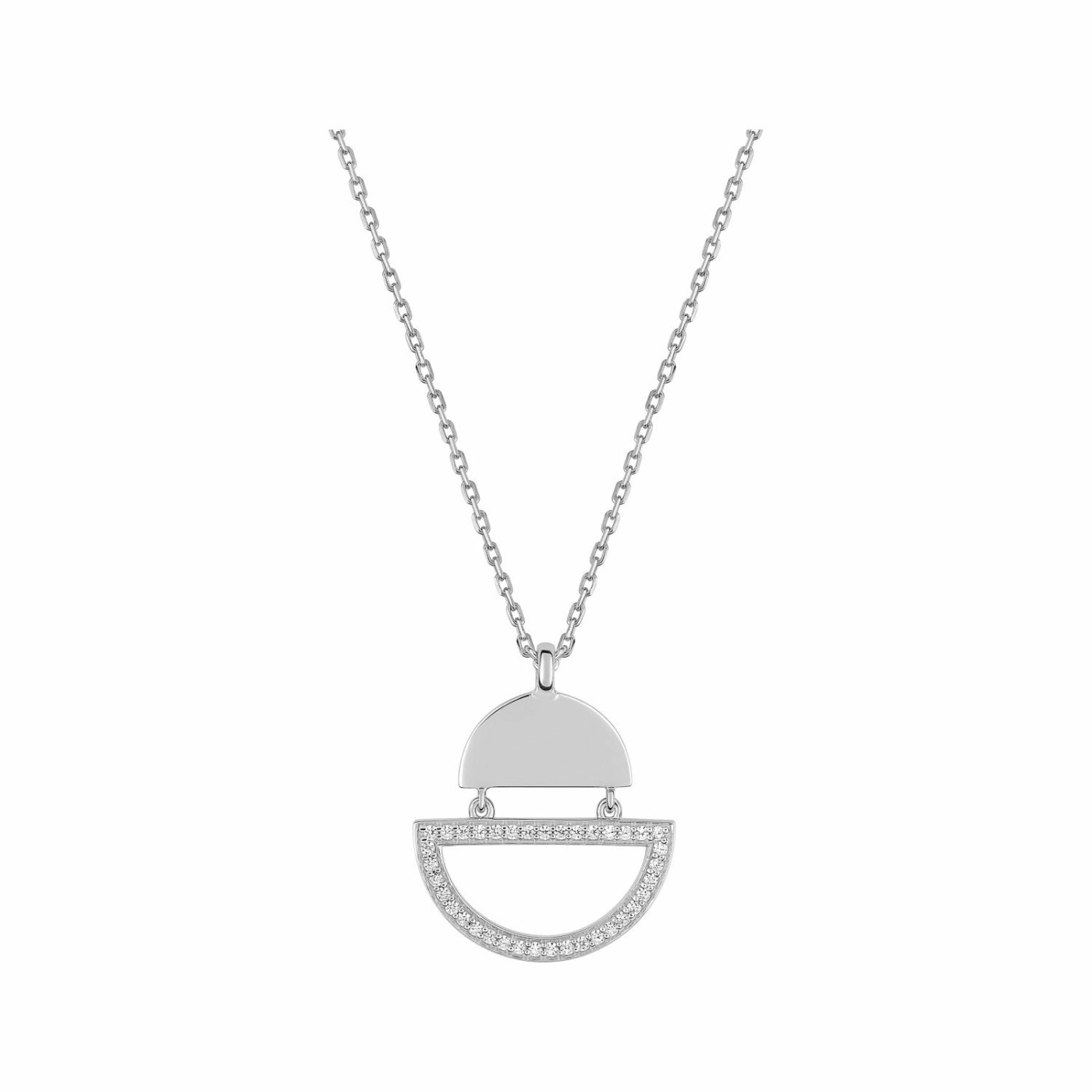 Collier en argent et oxyde de zirconium