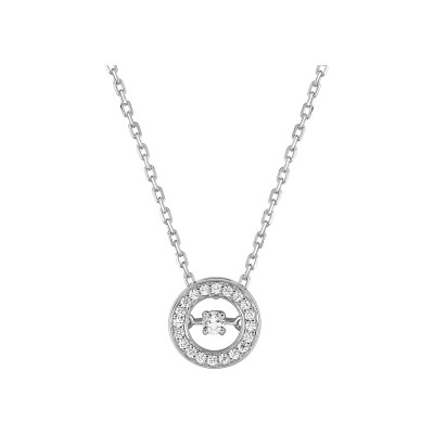 Collier en argent rhodié et oxyde de zirconium