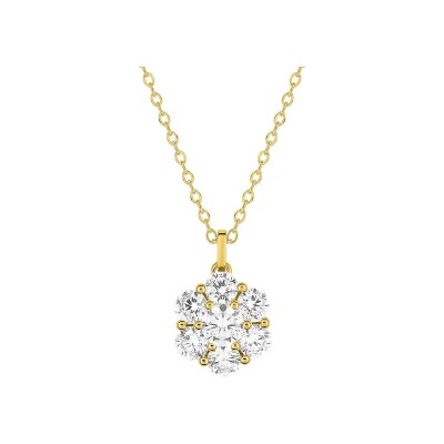 Collier en plaqué or et oxyde de zirconium