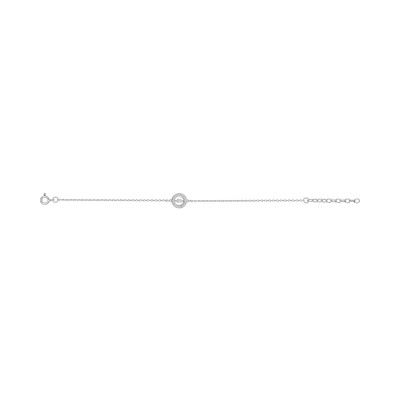 Bracelet en argent rhodié et oxyde de zirconium