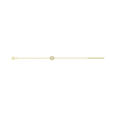 Bracelet en plaqué or et oxyde de zirconium
