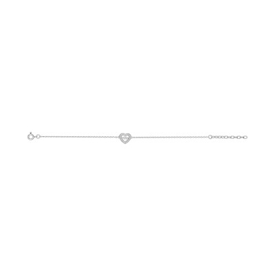 Bracelet en argent rhodié et oxyde de zirconium