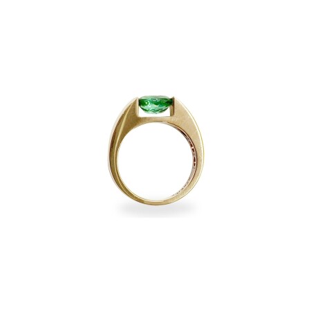 Bague Isabelle Barrier en or rose et tourmaline verte, taille 53